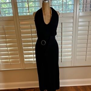 525 Black Halter Dress midi length NwOT